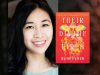 A photograph of Wendy Chen with the cover to her book Their Distant Fires