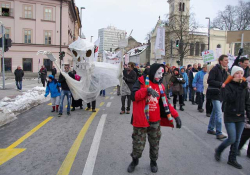 Protestors dressed as zombies in Slovenia. Photo by Jumpin' Jack/Flickr