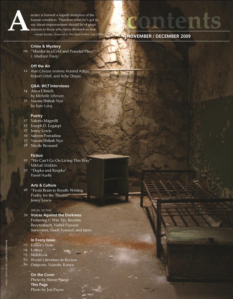November 2009 Table of Contents