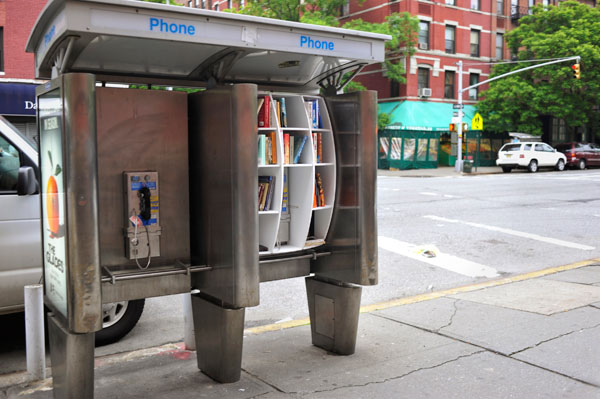 Another phone-booth library in New York.