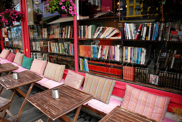 Front of a bookshop in Norway