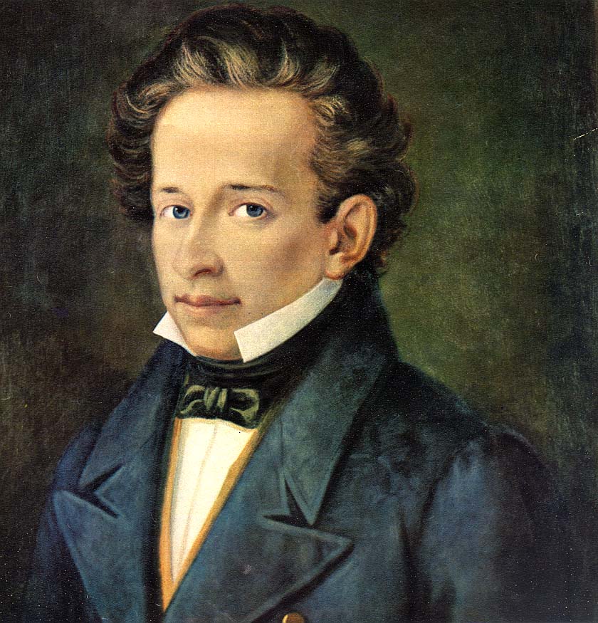 Portrait of Giacomo Leopardi by A. Ferrazzi