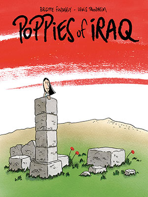 The cover to Poppies of Iraq by Brigitte Findakly & Lewis Trondheim
