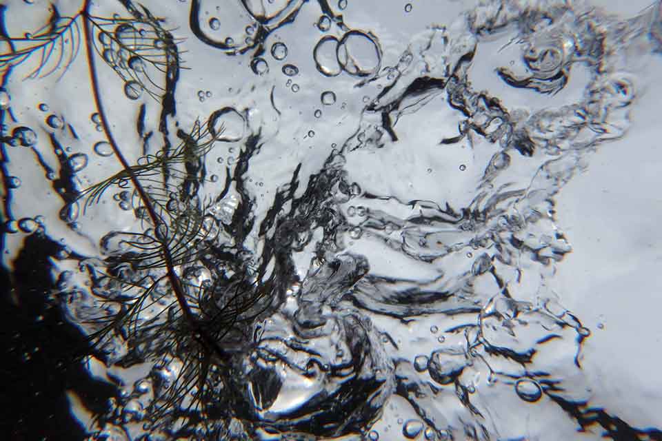 A photograph of water in turmoil