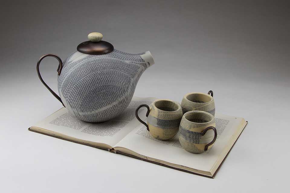 A photograph of a tea set