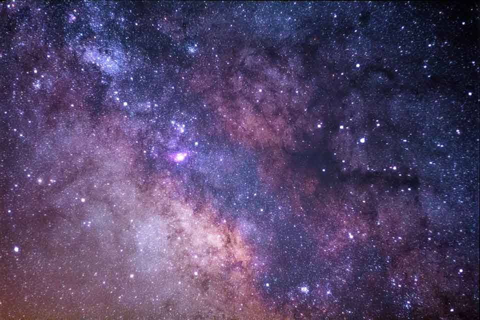 A colorful photograph of deep space