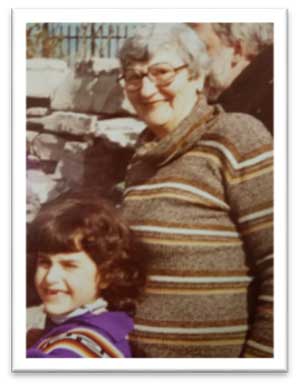 A color photograph of the author and her grandmother