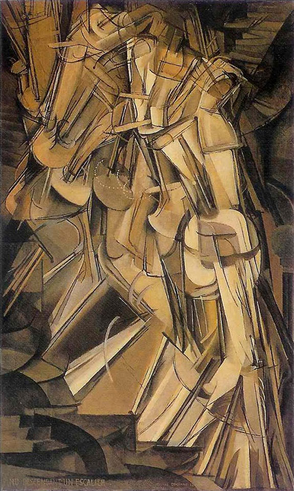 Marcel Duchamp, Nude Descending a Staircase (1912), oil on canvas, 147 × 89.2 cm, Philadelphia Museum of Art / The Louise and Walter Arensberg Collection, 1950