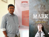 A photograph of Bitan Chakraborty juxtaposed against the cover to his book The Mark