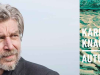 A photo of Karl Ove Knausgård juxtaposed with the partial cover to his book Autumn