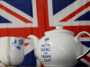 Brexit tea pot with "Now Panic and Freak Out"