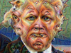 Google Deep Dream illustration of Donald Trump.