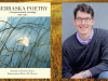 The cover to Nebraska Poetry juxtaposed with a photo of editor Daniel Simon