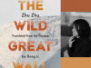 The cover to Zhu Zhu's The Wild Great Wall juxtaposed with a photo of the author
