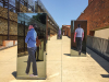 Walkway outside the Apartheid Museum in South Africa.