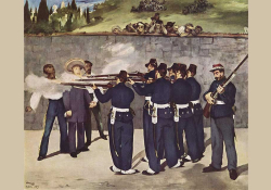 A painting by Manet where a firing squad shoot the former emperor Maximillian