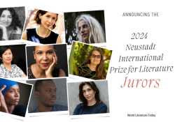 Photos of the 2024 Neustadt Jury. Text reads: Announcing the 2024 Neustadt International Prize for Literature Jurors