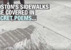 Screen capture of Boston's sidewalk poetry