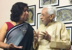 Dipika Mukherjee with her father, Kalidas Mukherjee
