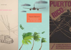 Three covers from the reading list below juxtaposed in a tryptich