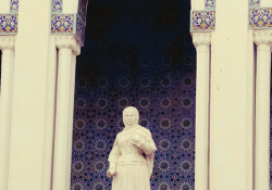 Statue outside the Nizami Museum of Literature