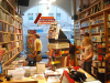 Customers browse the interior of the bookshop