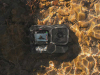 A camera, submerged below clear water