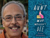 A photo of Shirshendu Mukhopadhyay juxtaposed with the cover to his book The Aunt Who Wouldn't Die