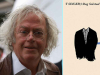 Author Dag Solstad juxtaposed with the cover to his book 'T Singer'