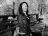 A black and white photograph of author Julie Otsuka