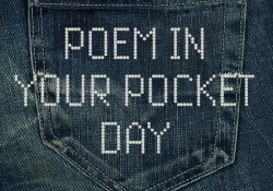 Poem in Your Pocket Day. Photo by andifansnet/Flickr. Adaption by Jen Rickard Blair.