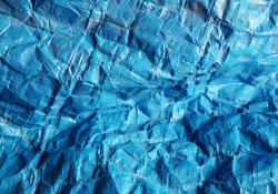 Blue wrinkled tarp. Photo by Pink Sherbet Photography