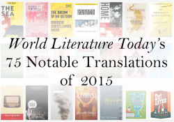 WLT's 75 Notable Translations 2015