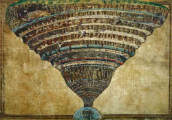 An Renaissance illustration from Dante’s Inferno by Botticelli