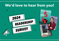 Text Reads: We'd love to hear from you. 2024 Readership Survey