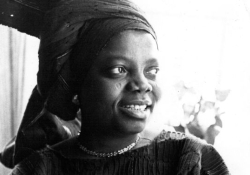 A photo of Buchi Emecheta from the cover of The Slave Girl